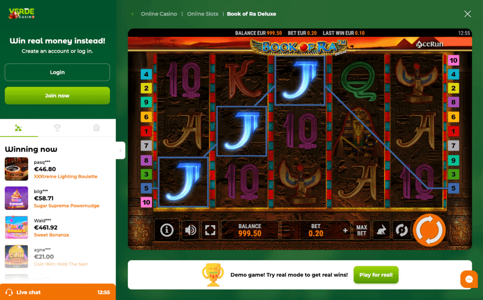 Verde Casino kazino spēles